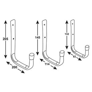 Produktbild für Wandhaken Connex Set DY31000, Metall, 6-teilig