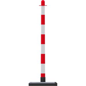 Produktbild für Absperrpfosten Schake 4040KBSET, rot/weiß, aus Kunststoff
