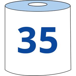Produktbild für Putztuchrolle Robbyrob aus Recyclingpapier, Palette, blau