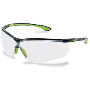 Produktbild für Schutzbrille Uvex sportstyle, schwarz-lime, Bügelbrille