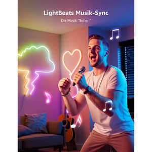 Produktbild für Lichtschlauch Lepro N1 Smart KI, LED, weiß + farbig