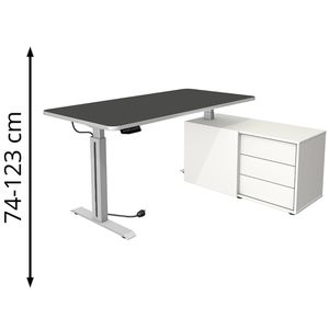Produktbild für Schreibtisch Kerkmann Move 1 Style 1772, mit Sideboard, L-Form
