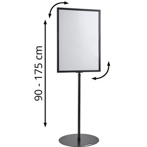 Produktbild für Infoständer Böttcher-AG aus Aluminium, schwarz, A1