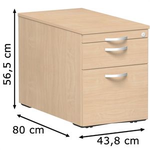Produktbild für Rollcontainer Geramöbel Flex, aus Holz, buche
