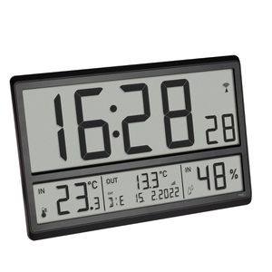 Wanduhr TFA 60.4523.01 XL, Kunststoff, digital, Funkuhr