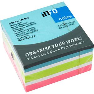 Haftnotizen Info Sticky Notes Cubes, 5654-73, neon