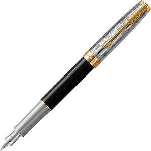 Produktbild für Füller Parker Sonnet Premium Metal &amp; Black G.C.