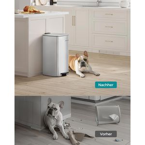 Produktbild für Mülleimer Songmics LTB593E01, metallicsilber