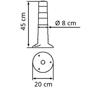 Produktbild für Absperrpfosten Schake 412444BG, schwarz/gelb, aus Kunststoff