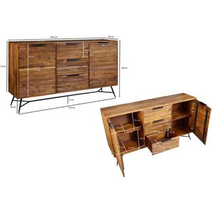 Produktbild für Sideboard Wohnling Nishan WL5.582, aus Massivholz, sheesham