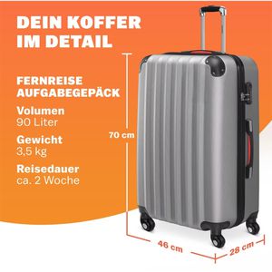 Produktbild für Koffer Monzana Baseline silber