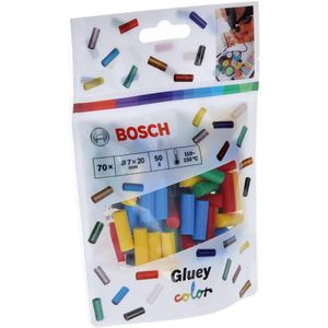 Bosch Heißklebesticks Gluey Sticks Farb-Mix, farbig, Ø 7mm, Länge 20mm, 70 Sticks