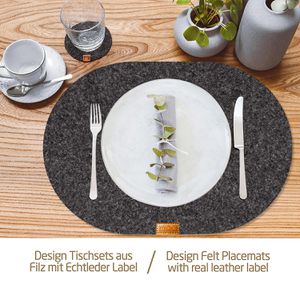 Produktbild für Platzset Miqio waschbar, aus Filz