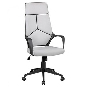 AMSTYLE Bürostuhl SPM1.332, weiß, Stoff, mit Kopfstütze, belastbar bis 120 kg