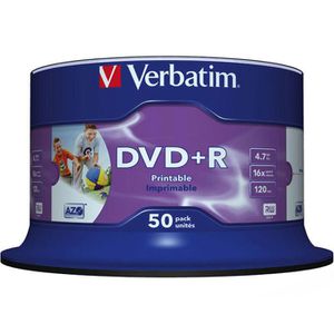 Produktbild für DVD-Rohlinge Verbatim 43512, bedruckbar, DVD+R