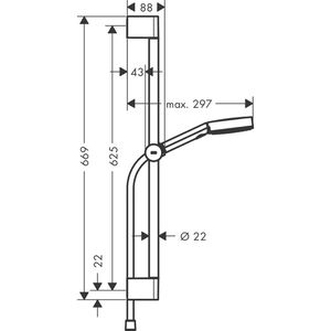 Produktbild für Brausegarnitur hansgrohe Pulsify Select S,verchomt
