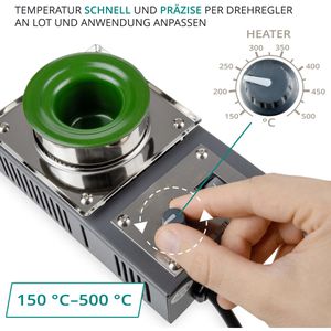 Produktbild für Lötbad QUICK 202414, QU100-4C, für Lötzinn, titanbeschichtet