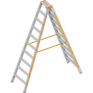 Stehleiter Layher Topic 1043, beidseitig begehbar