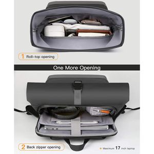 Produktbild für Laptop-Rucksack Inateck BP01003, Roll-Top, schwarz