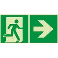 Hinweisschild Abtec ISO 7010 E002+E005 Kunststoff 30 x 15 cm, nachleuchtend, Notausgang rechts