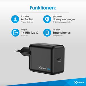 Produktbild für USB-Ladegerät XLayer 219571 Universal, 20 Watt
