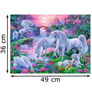 Produktbild für Puzzle Ravensburger 10021, Einhörner im Abendrot