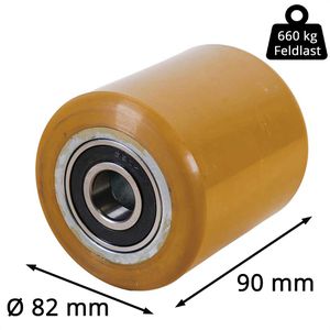Produktbild für Hubwagen-Rolle CASCOO bis 660 kg, Polyurethan