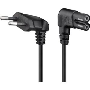 Netzkabel Goobay 56587, 2-polig, 0,3 m, schwarz