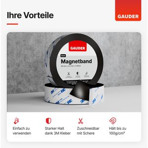 Produktbild für Magnetband Gauder schwarz