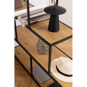 Produktbild für Bücherregal AC-Design Seaford, schwarz / wildeiche