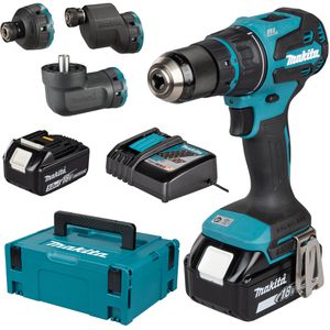 Produktbild für Akku-Bohrschrauber Makita DDF491RTJ, mit Wechselkopfsystem