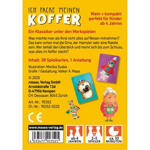 Produktbild für Kartenspiel Moses 90352, Ich packe meinen Koffer