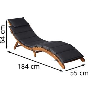 Produktbild für Sonnenliege vidaXL 46651, aus Holz