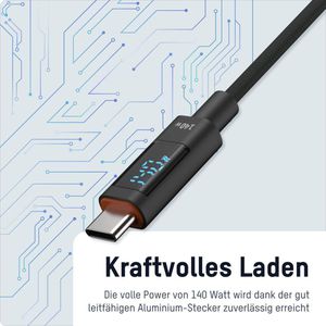 Produktbild für Ladekabel Ansmann 1700-0176, anthrazit, 1,2m