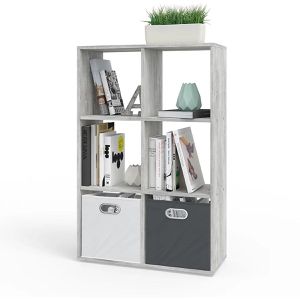 Produktbild für Bücherregal Vicco Karree, grau
