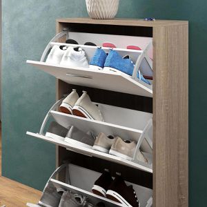 Produktbild für Schuhschrank Vicco Gizmo, sonoma eiche / weiß