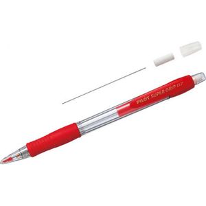 Produktbild für Druckbleistift Pilot Super Grip, rot-transparent, Kunststoff