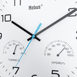 Produktbild für Wanduhr Mebus 16180, Kunststoff, analog, Quarzuhr
