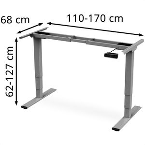 Produktbild für Schreibtischgestell Digitus DA-90435, silber, 4 Memoryspeicher