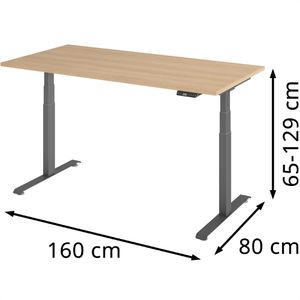 Produktbild für Schreibtisch Böttcher-AG Base Lite, eiche / graphit