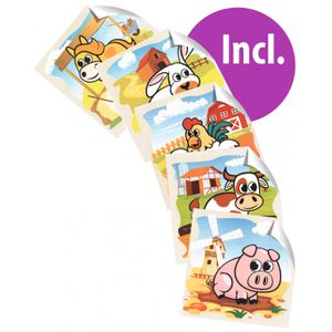 Produktbild für Motorikspielzeug Eichhorn Bilderwürfel Bauernhof