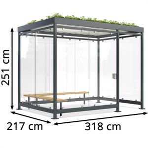 Produktbild für Personenunterstand WSM Professional Köln K3 d/b, anthrazit