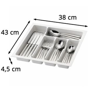 Produktbild für Besteckkasten Sossai Divio, weiß, aus Kunststoff