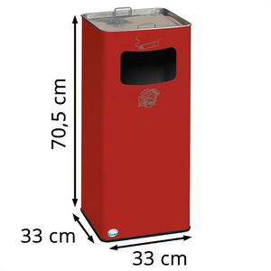 Produktbild für Aschenbecher VAR B32R, 3081, rot, für Outdoor