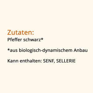 Produktbild für Pfeffer Lebensbaum ganze Körner, schwarz, demeter, BIO
