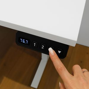Produktbild für Schreibtisch Möbelpartner Torge 702075, weiß / weiß