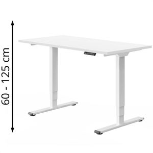Produktbild für Schreibtisch FlexiSpot E5W, weiß / weiß