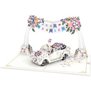 Produktbild für Hochzeitskarte papercrush Hochzeitsauto - Just married