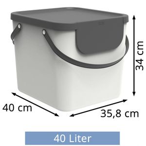 Produktbild für Mülleimer Rotho Albula 1034401023, Mistletoe white