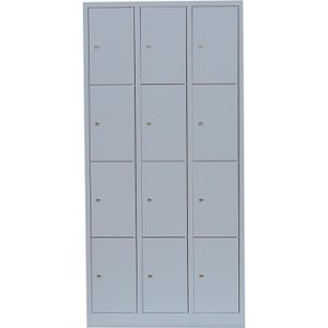 Produktbild für Schließfachschrank Lüllmann 520430, lichtgrau